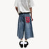 Men's Y2K Baggy Vintage Blue Jorts – Wide Leg Denim Shorts